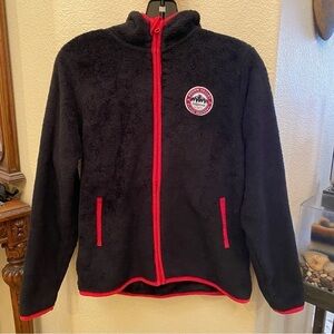 SQUAW VALLEY Alpine Meadows Teens Girls Black Fleece Hoodie Jacket- 13/14 Yrs